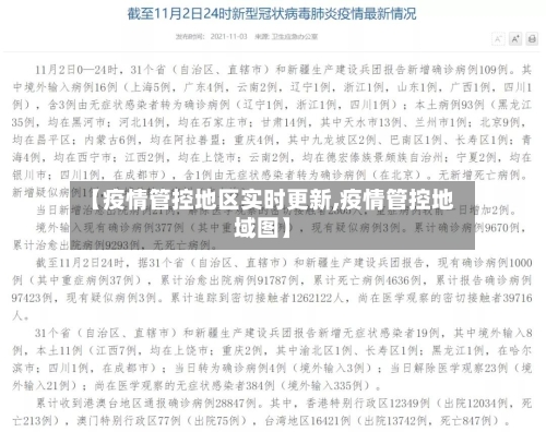 【疫情管控地区实时更新,疫情管控地域图】