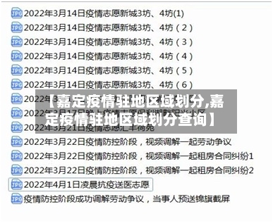 【嘉定疫情驻地区域划分,嘉定疫情驻地区域划分查询】