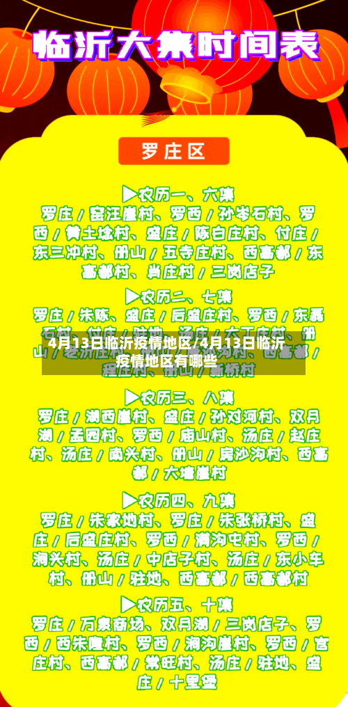 4月13日临沂疫情地区/4月13日临沂疫情地区有哪些