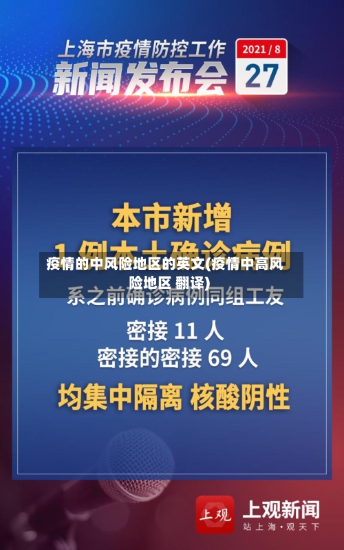 疫情的中风险地区的英文(疫情中高风险地区 翻译)