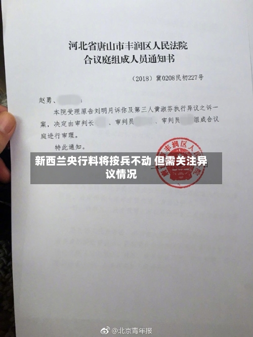 新西兰央行料将按兵不动 但需关注异议情况